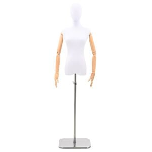vidaXL &Aacute;ll&iacute;that&oacute; 165-213 cm-es Man&ouml;ken Talppal Női PP Feh&eacute;r