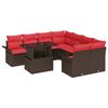 vidaXL Kerti Kanap&eacute; Szett 9 db Barna [Műanyag]: Poly Rattan