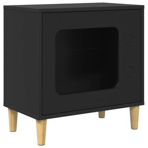 vidaXL Macska H&aacute;z Fekete 51 x 30 x 52 cm Szerelt Fa