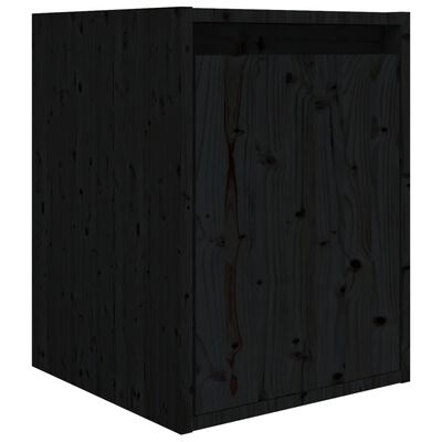 vidaXL 8 darab fekete tömör fenyőfa TV-szekrény