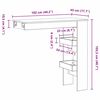vidaXL Fali b&aacute;rasztal Fekete t&ouml;lgy 102 x 45 x 103,5 cm Faanyag