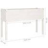 vidaXL 2 db fehér tömör fenyőfa kerti virágtartó 110 x 31 x 70 cm