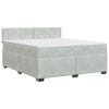 vidaXL Boxspring &aacute;gy matraccal Vil&aacute;gossz&uuml;rke 140 x 200 cm B&aacute;rsony