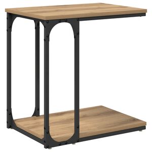 vidaXL Oldal asztal Artisan t&ouml;lgy 50 x 35 x 52 cm Szerelt Fa