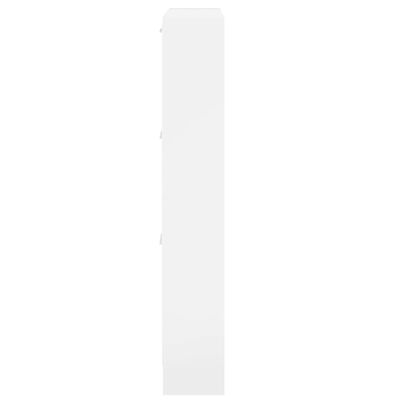 vidaXL magasfényű fehér szerelt fa cipőszekrény 59x17x108 cm