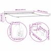 vidaXL Napernyő keret LED -es l&aacute;mp&aacute;kkal Feh&eacute;r 400 &times; 350 cm Alum&iacute;nium