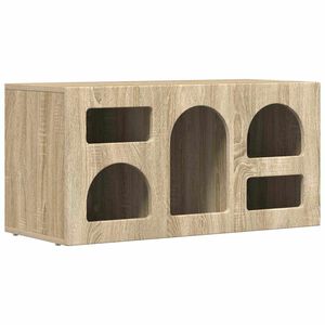 vidaXL TV szekr&eacute;ny ELST 80 x 35 x 40 cm Sonoma t&ouml;lgy Szerelt Fa