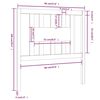 vidaXL fekete tömör fenyőfa ágyfejtámla 96 x 4 x 100 cm
