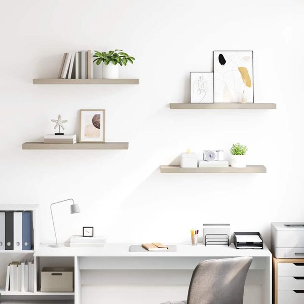 vidaXL 4 db t&ouml;lgysz&iacute;nű MDF fali polc 80 x 23,5 x 3,8 cm