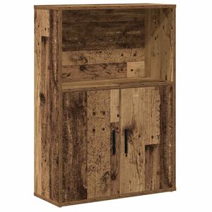 vidaXL antik fa sz&iacute;nű szerelt fa k&ouml;nyvespolc 60x24x85 cm
