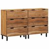 vidaXL T&aacute;lal&oacute;szekr&eacute;ny k&eacute;szlet 2 db 120 x 33 x 75 cm T&ouml;m&ouml;r Ak&aacute;cfa