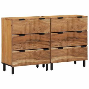 vidaXL T&aacute;lal&oacute;szekr&eacute;ny k&eacute;szlet 2 db 120 x 33 x 75 cm T&ouml;m&ouml;r Ak&aacute;cfa