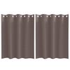 vidaXL Fekete F&uuml;gg&ouml;ny Gyűrűkkel 2 db S&ouml;t&eacute;t Barna 140 x 140 cm
