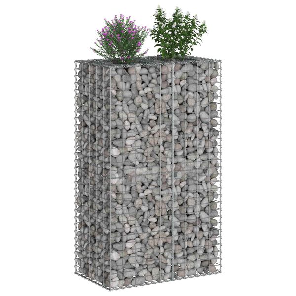 vidaXL Gabion emelt &aacute;gy Ez&uuml;st 90 x 50 x 150 cm Horganyzott ac&eacute;l