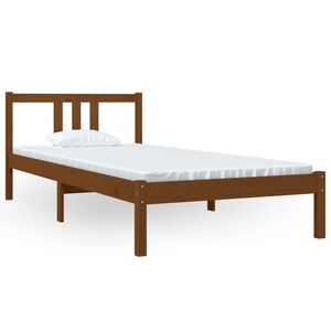 vidaXL m&eacute;zbarna t&ouml;m&ouml;r fa &aacute;gykeret 90 x 200 cm
