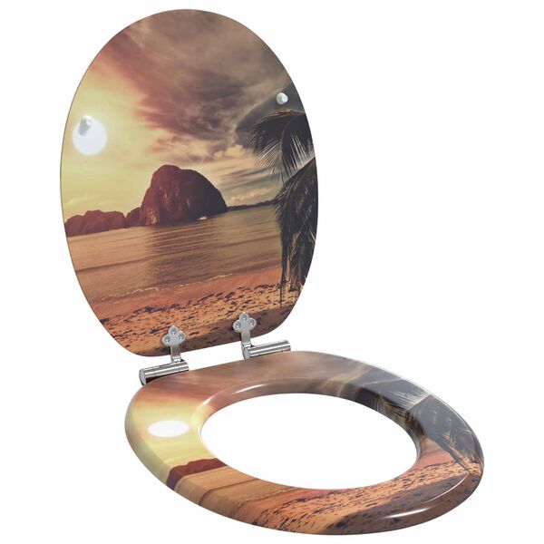 vidaXL L&aacute;gy z&aacute;r&oacute;d&aacute;s&uacute; WC &uuml;lőke Narancss&aacute;rga 44 x 38 cm MDF lap