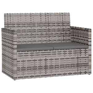 vidaXL sz&uuml;rke polyrattan kerti pad p&aacute;rn&aacute;kkal 105 cm