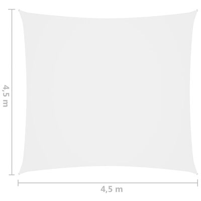 vidaXL fehér négyzet alakú oxford-szövet napvitorla 4,5x4,5 m