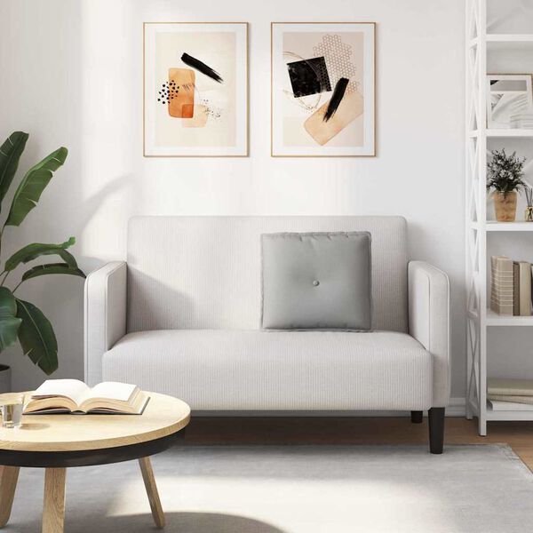 vidaXL Hátpárna Felhőszürke 50 x 19 x 45 cm szövet