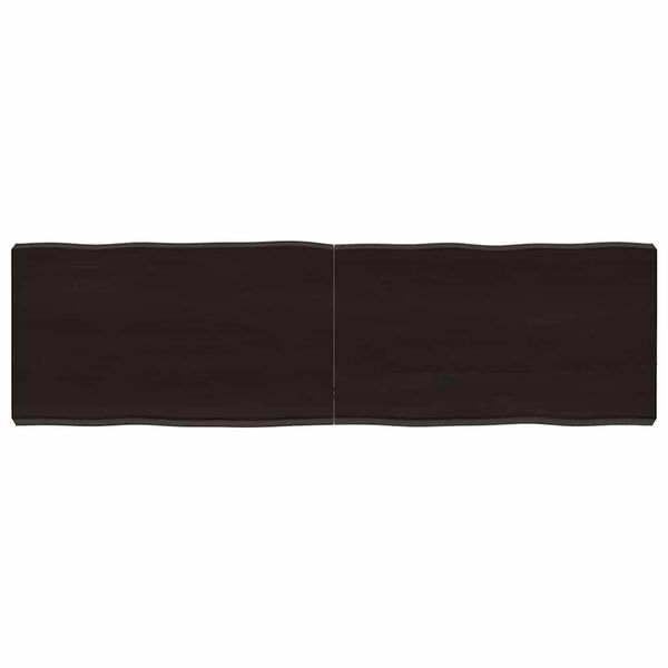 vidaXL sötétbarna kezelt tömör asztallap 140x40x(2-6) cm