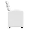 vidaXL Kerekes Étkező Székek 2 pcs Fehér 58 x 65 x 98 cm Műbőr