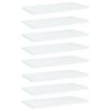 vidaXL 8 db feh&eacute;r szerelt fa k&ouml;nyvespolc 40 x 20 x 1,5 cm