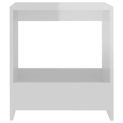 vidaXL magasfényű fehér forgácslap kisasztal 50 x 26 x 50 cm