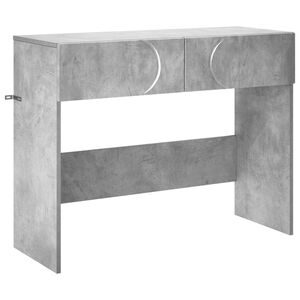 vidaXL Konzolasztal Betonsz&uuml;rke 96,5 x 38 x 75 cm Szerelt Fa