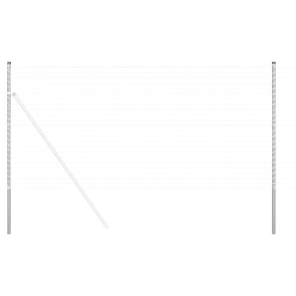 vidaXL Ker&iacute;t&eacute;soszlop 2 pcs Ez&uuml;st Porsz&oacute;rt Ac&eacute;l