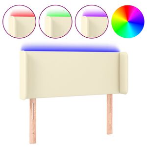 vidaXL kr&eacute;msz&iacute;nű műbőr LED-es fejt&aacute;mla 83 x 16 x 78/88 cm