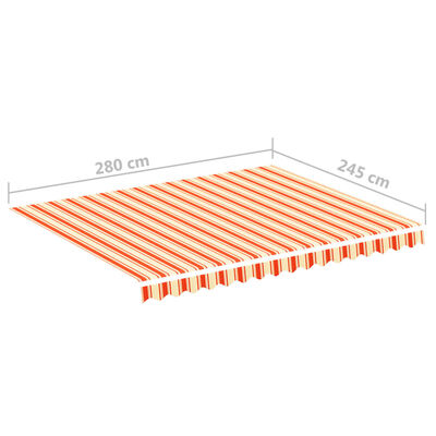 vidaXL sárga és narancssárga csere napellenző ponyva 3 x 2,5 m