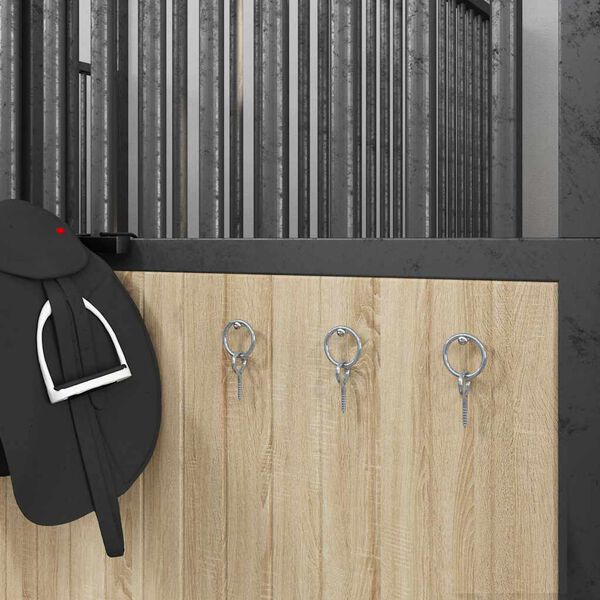 vidaXL 3 db ez&uuml;stsz&iacute;nű ac&eacute;l l&oacute;k&ouml;tőgyűrű szemes csavarokkal