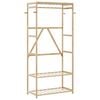 vidaXL bambusz ruha&aacute;llv&aacute;ny polcokkal 80x40x175 cm