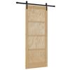 vidaXL Cs&uacute;sz&oacute; ajt&oacute; Term&eacute;szetes 86 x 211 cm T&ouml;m&ouml;r Fenyőfa