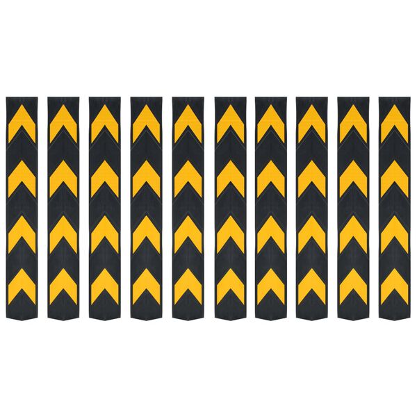 vidaXL 10 db f&eacute;nyvisszaverő gumi sarok&eacute;lv&eacute;dő 80 cm