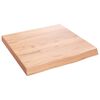 vidaXL vil&aacute;gosbarna kezelt t&ouml;m&ouml;r fa f&uuml;rdőszobai pult 40x40x(2-4) cm