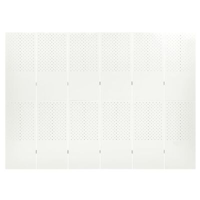 vidaXL 2 db fehér acél 6-paneles térelválasztó 240 x 180 cm