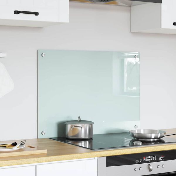 vidaXL Konyhai splashback Feh&eacute;r 70 x 50 cm edzett &uuml;veg