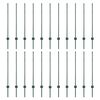 vidaXL Be&aacute;gyazott ker&iacute;t&eacute;soszlop 22 pcs Z&ouml;ld 140 cm Porsz&oacute;rt ac&eacute;l