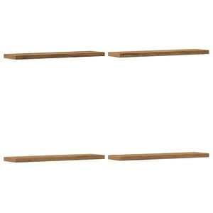 vidaXL 4 db k&eacute;zműves t&ouml;lgy sz&iacute;nű szerelt fa fali polc 40 x 10 x 1,5 cm
