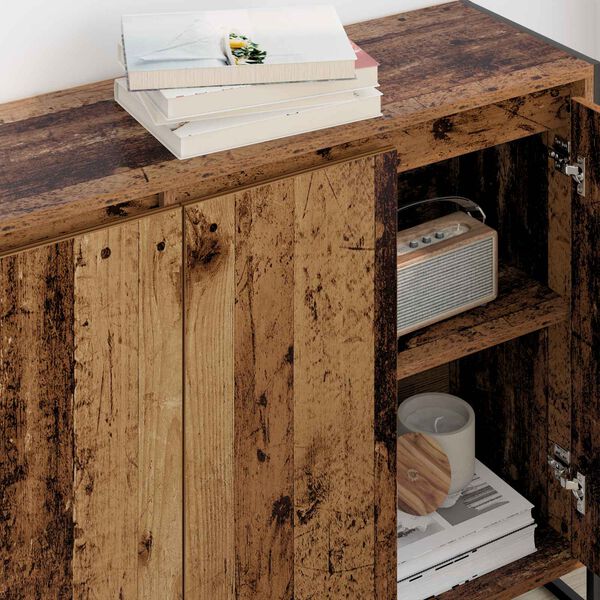 vidaXL Oldals&oacute; szekr&eacute;ny &Ouml;reg fa 96,5 x 30 x 75 cm Faanyag