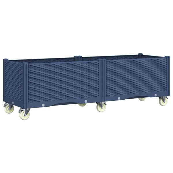 vidaXL k&eacute;ksz&uuml;rke polipropil&eacute;n r&aacute;csos kerekes &uuml;ltetől&aacute;da 160 x 50 x 54 cm