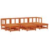 vidaXL Kerti lounge szett 7 pcs Viaszbarna T&ouml;m&ouml;r fenyő