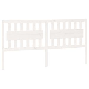 vidaXL feh&eacute;r t&ouml;m&ouml;r fenyőfa &aacute;gyfejt&aacute;mla 185,5 x 4 x 100 cm