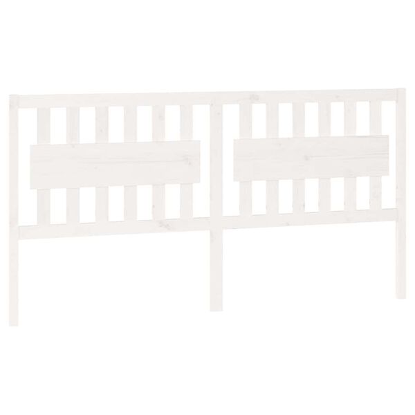 vidaXL feh&eacute;r t&ouml;m&ouml;r fenyőfa &aacute;gyfejt&aacute;mla 185,5 x 4 x 100 cm