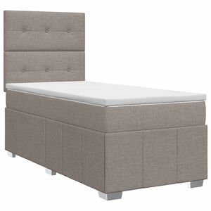 vidaXL Boxspring &aacute;gy matraccal fejt&aacute;ml&aacute;val T&oacute;psz&iacute;nű 90 x 200 cm Sz&ouml;vet