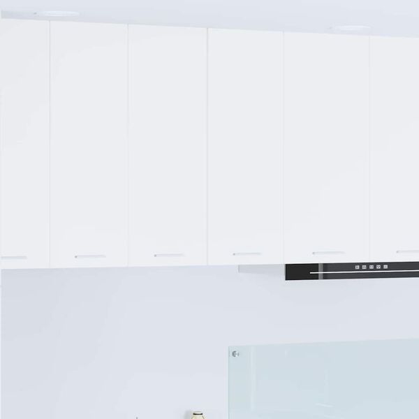 vidaXL F&uuml;ggő szekr&eacute;ny t&aacute;rol&oacute;val ajt&oacute;val Feh&eacute;r 30 x 31 x 80 cm Faanyag