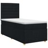 vidaXL Boxspring &aacute;gy matraccal fejt&aacute;ml&aacute;val Fekete 90 x 190 cm Sz&ouml;vet