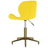 vidaXL 4 db sárga bársony forgó étkezőszék