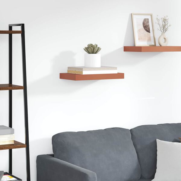 vidaXL Falpolc Falra szerelhető Piros 40 x 23,5 x 4 cm Faanyag